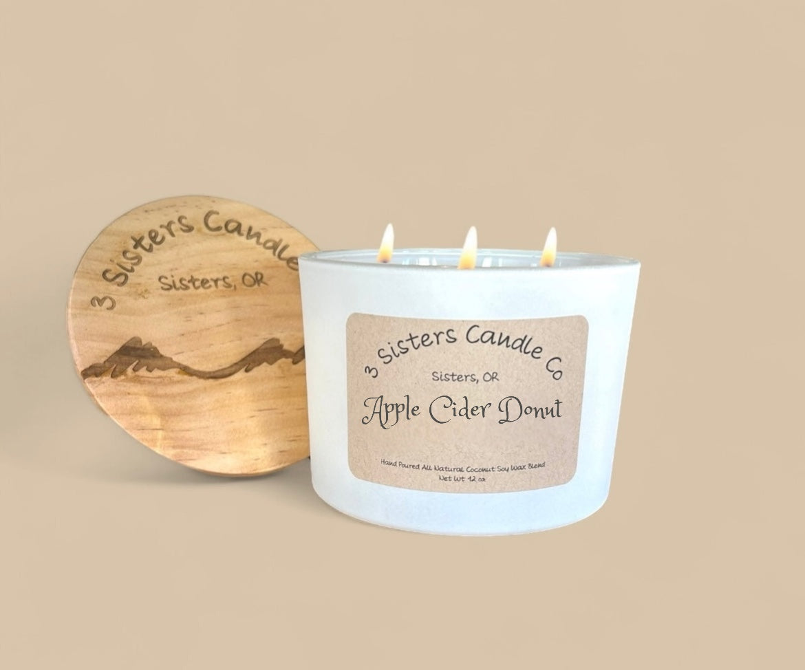 Apple Cider Donut- Large 3 Wick 12 oz Candle