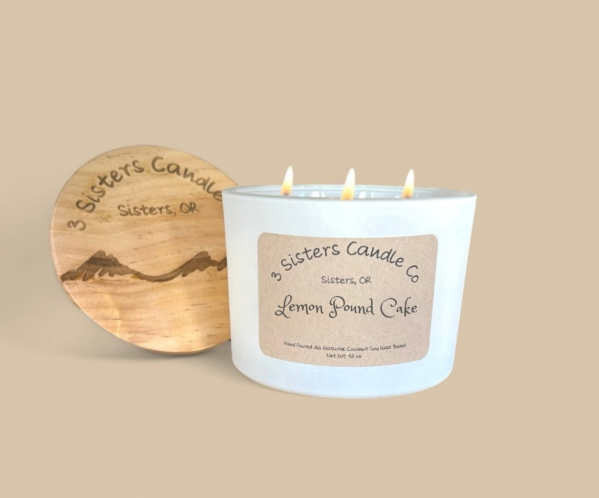 Lemon Pound Cake- Large 3 Wick 12 oz Candle