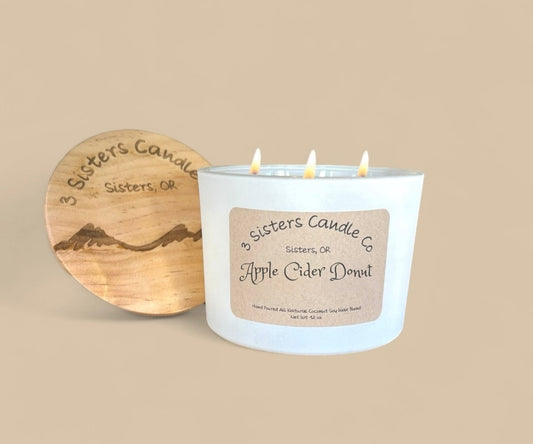 Apple Cider Donut- Large 3 Wick 12 oz Candle