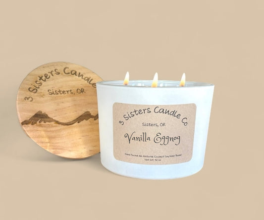 Vanilla Eggnog- Large 3 Wick 12 oz Candle