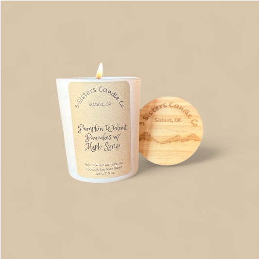 Pumpkin Walnut Pancakes w/ Maple Syrup- 5oz Candle